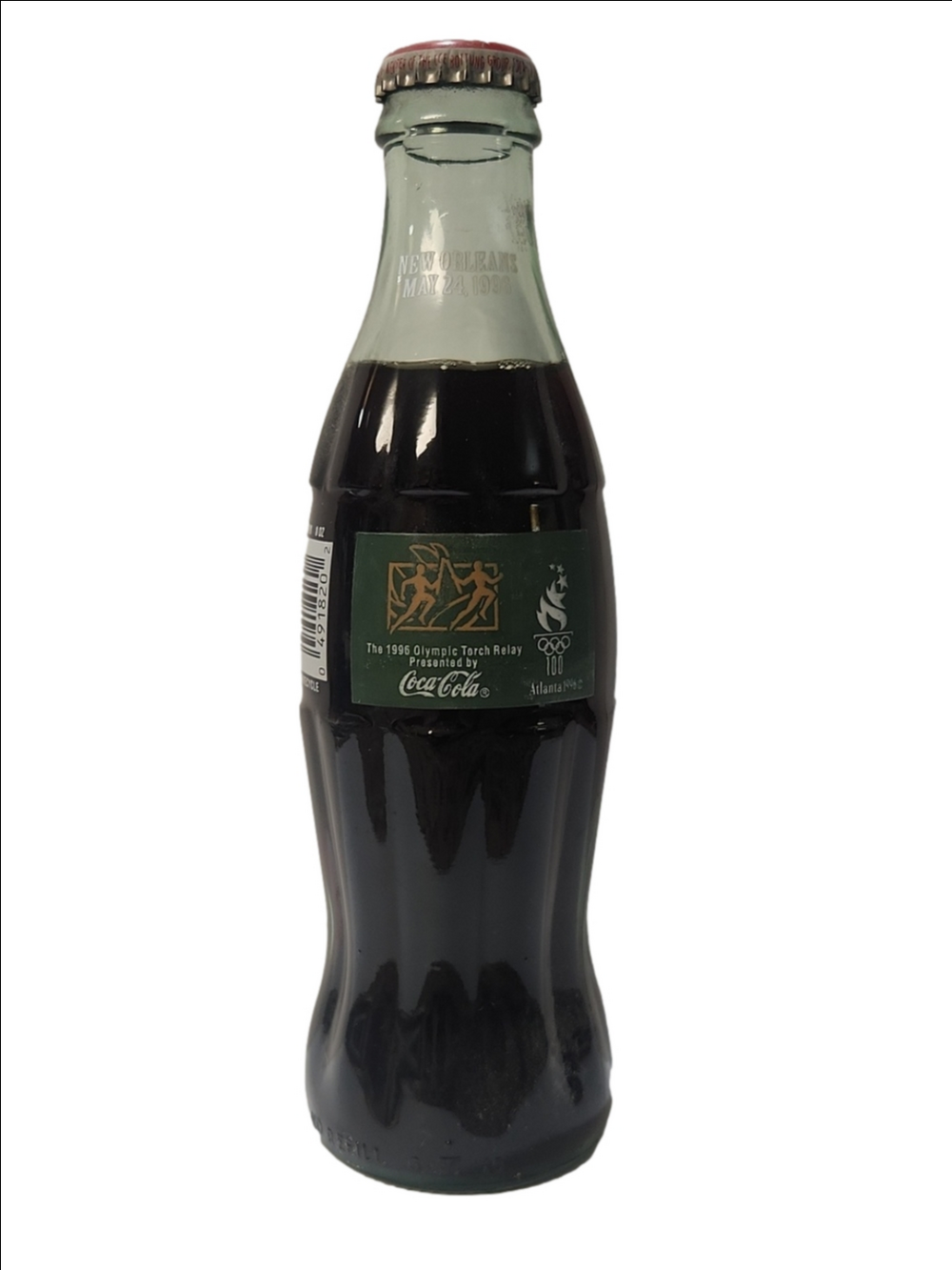 Vintage New Orleans 1996 Coca Cola Glass Bottle Olymic Tourch Relay
